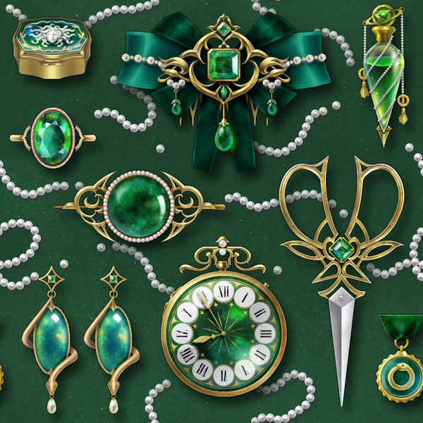 Jewel Crow_ Green