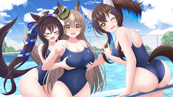 プールサイドウマ娘