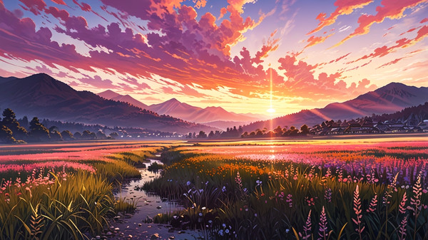 Summer sunset.