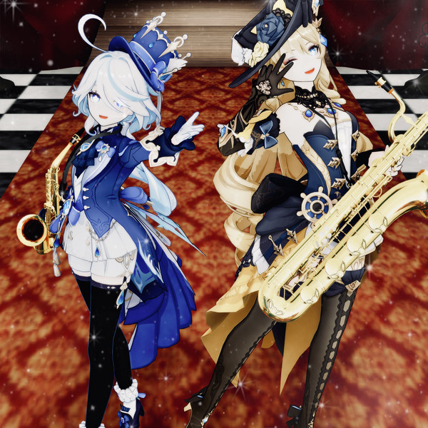 ナヴィフリでサックスコンビ🎷