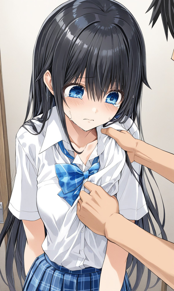 ココにいるよ!隅乃ひかげ 胸ぐら捕まれ制服の上から胸揉み