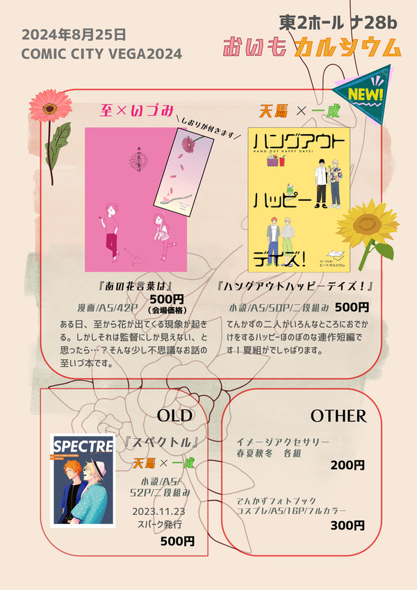 8/25 フルブル　お品書き