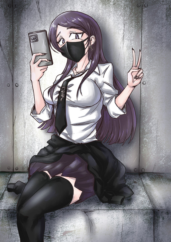 黒マスクガール