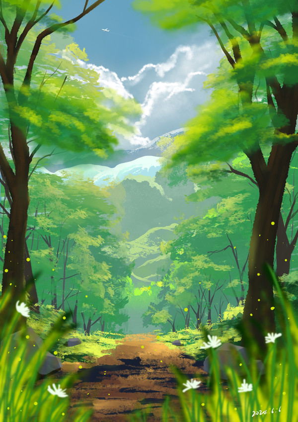Mountain scenery practice