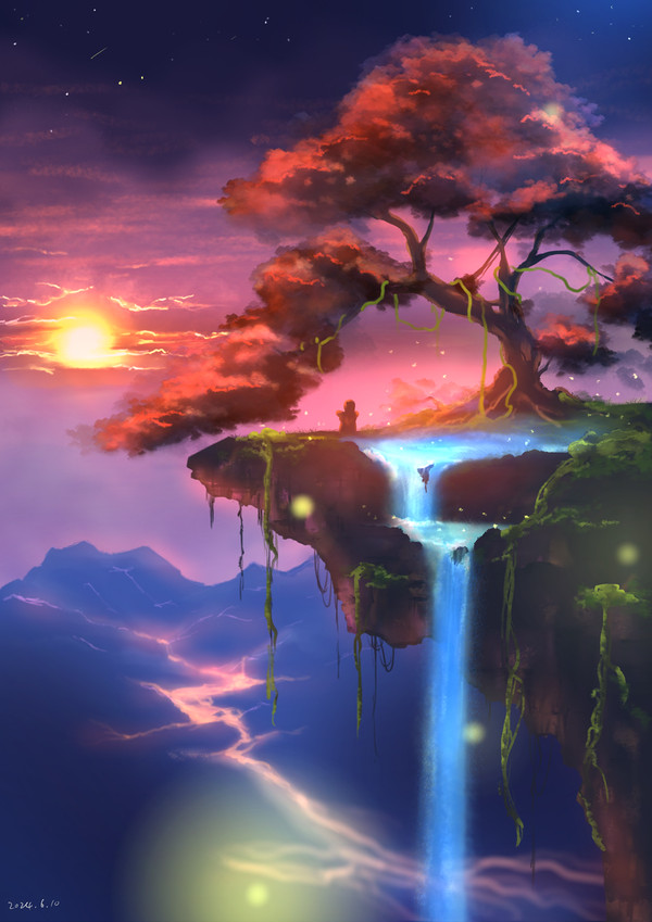 Mountain scenery practice