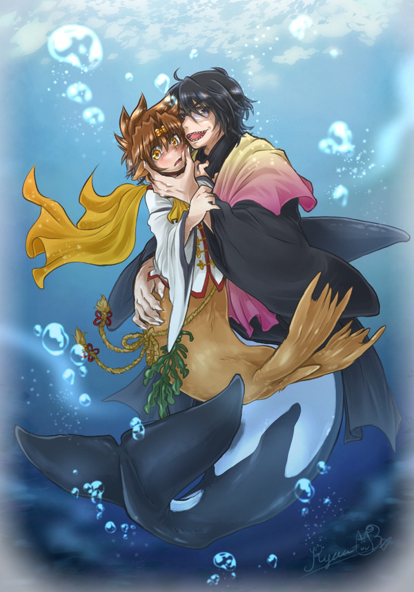 海獣人魚化パロ(腐向け)