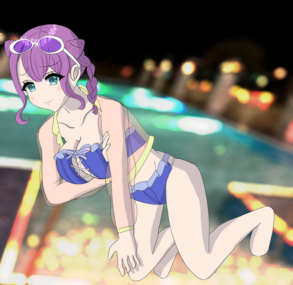 ナイトプールサイド!