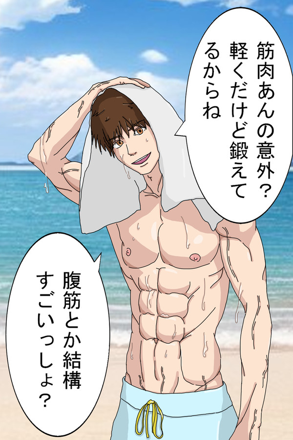 飄々とした男の必死な筋トレ姿