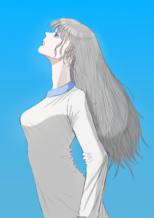 青い