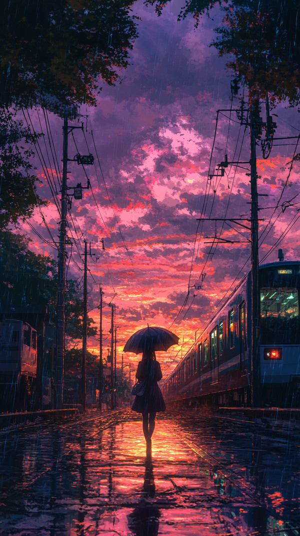 tranquil evening sky rainy day's