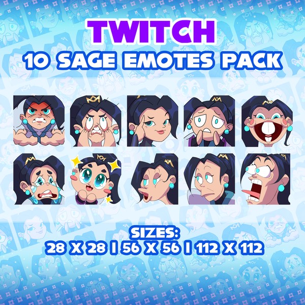 Emotes: 10 SAGE Emotes Pack