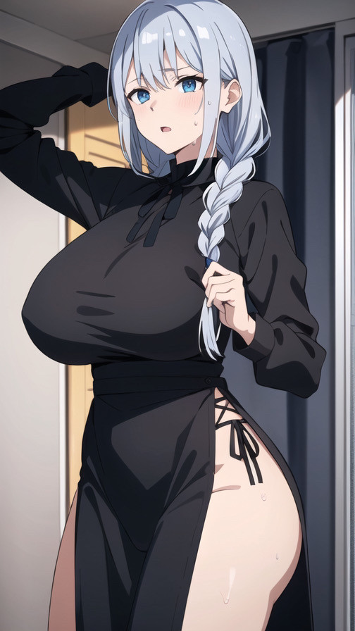 銀色の髪の女性2
