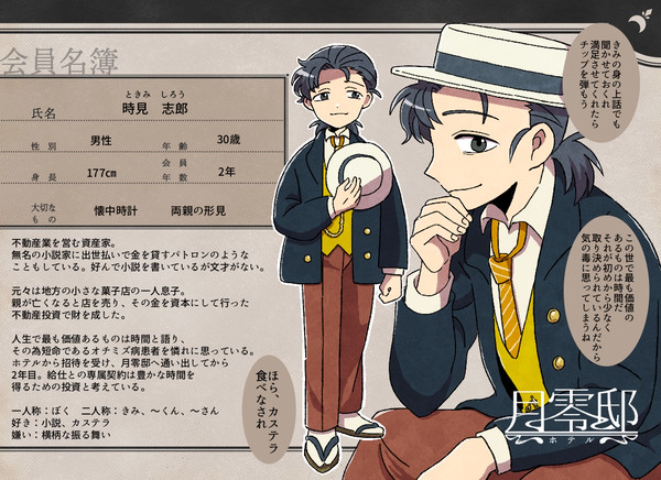 【月零邸】時見 志郎【客】