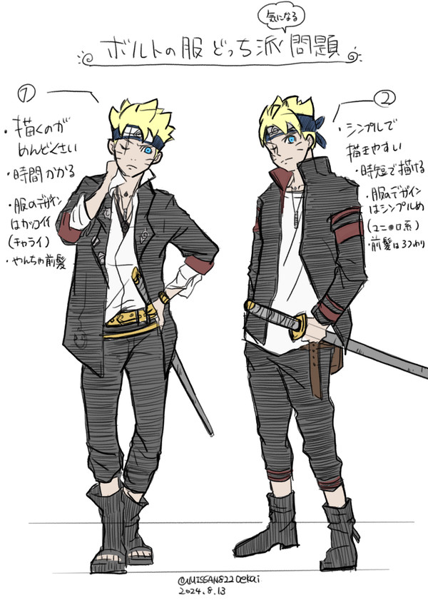 【BORUTO】TV版(青年編)の気になる服装