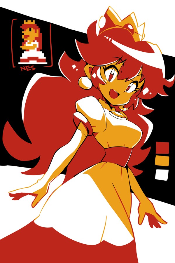 NES(ファミコン)カラーのピーチ姫