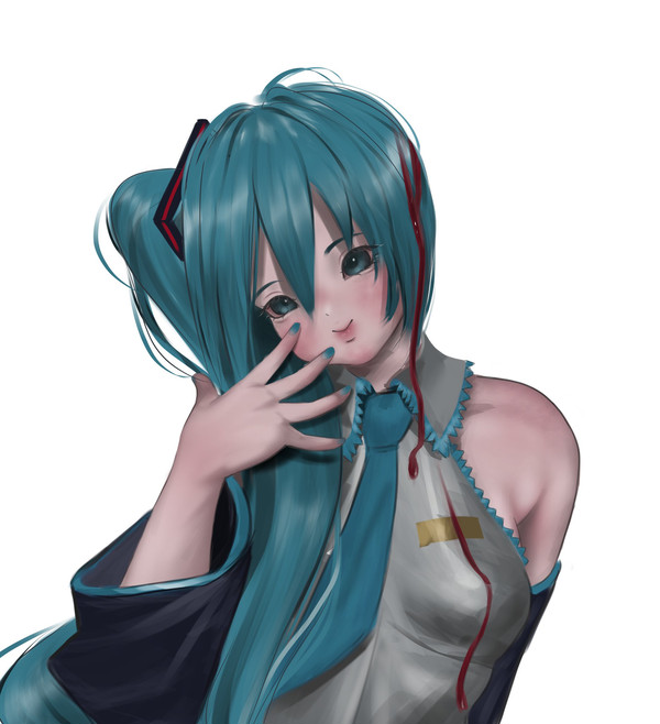初音ミクポニーテール