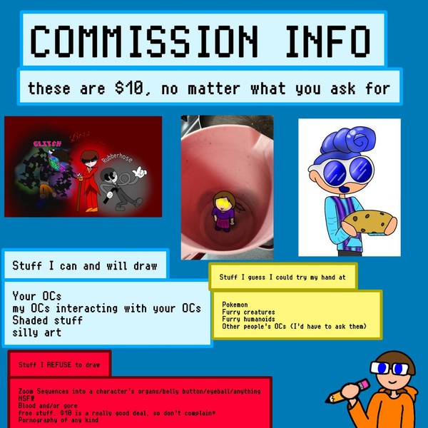 Commissions I'm doing