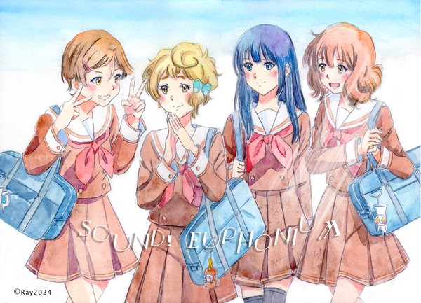 響け！ユーフォニアムより～四人そろって登校