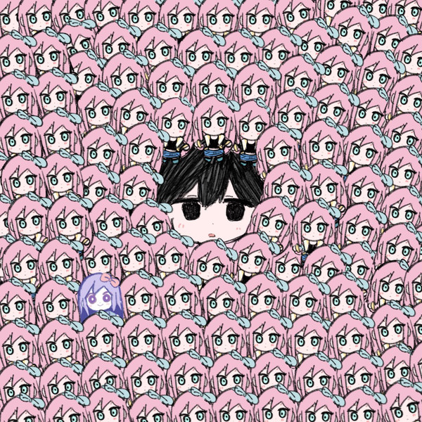 オブぬいに囲まれるサニーくん