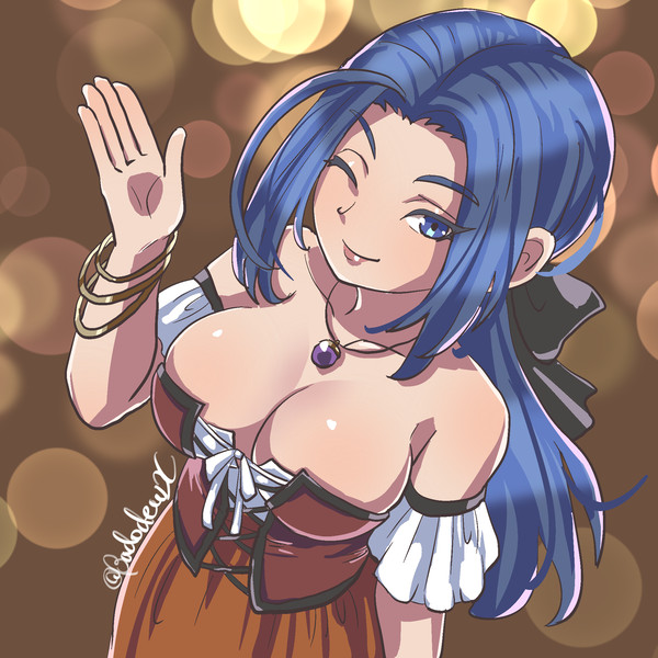 ウィンクするルイーダさん