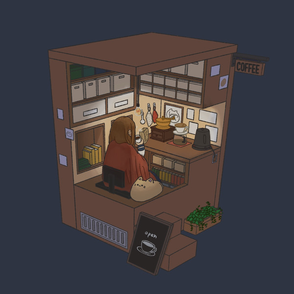 【nigth coffee shop】