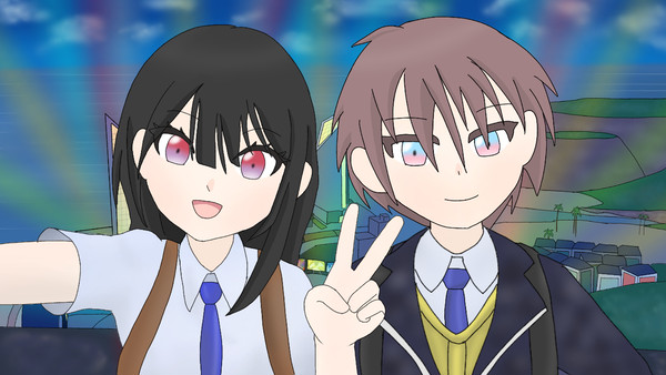パルデアアカデミー更正科の学生とその彼女のツーショット※微トレス