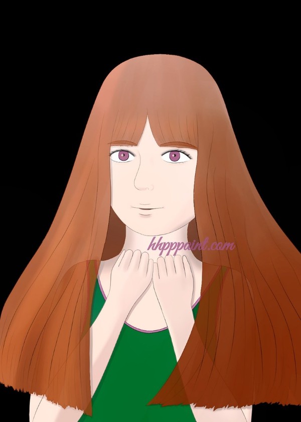 長い髪の少女 女の子