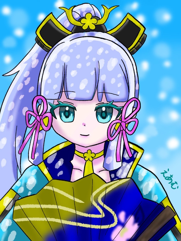 新雪と神里綾華