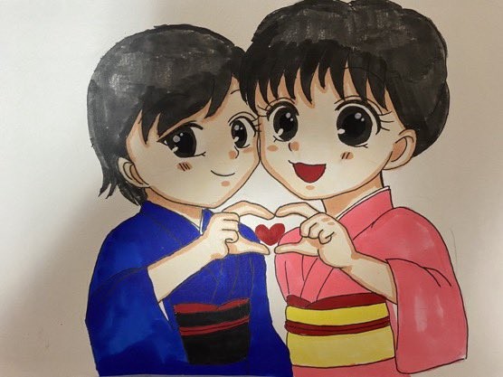 薫さんと悠里子さん(手ハート)