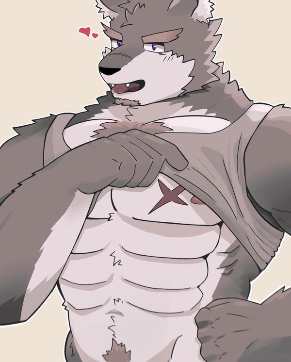 オオカミ先輩と筋トレ🐺