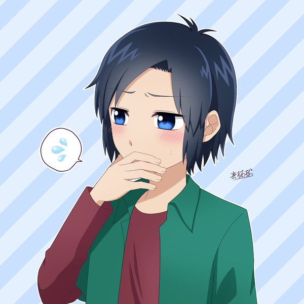 照れ顔輝一くん