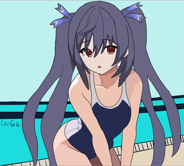 Noire at waterpool