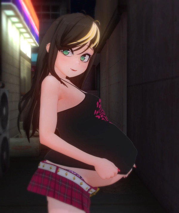 恵美:私のボテ腹を見て!①