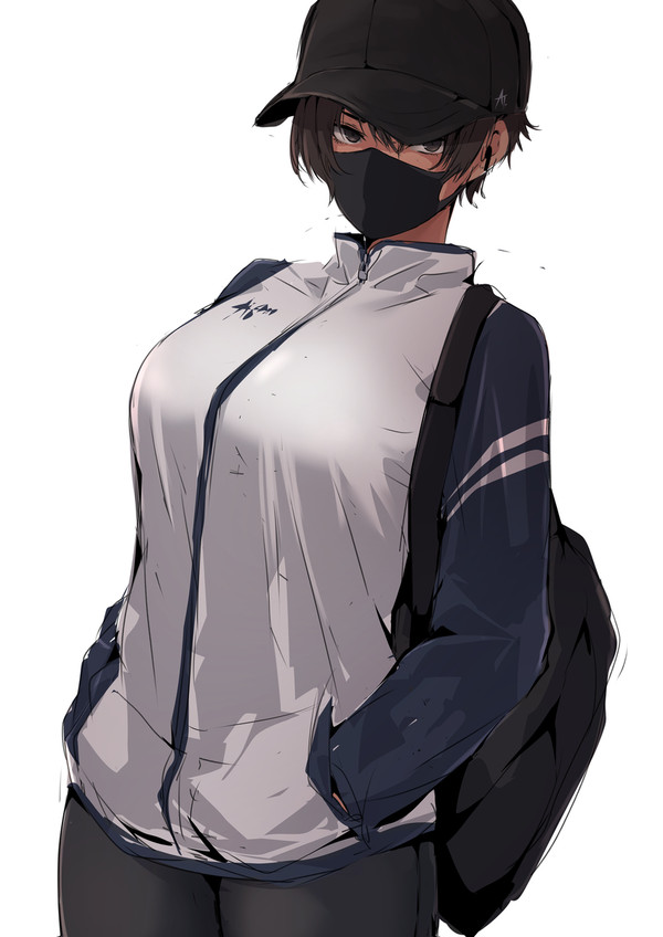 ちら見せキャップ女子