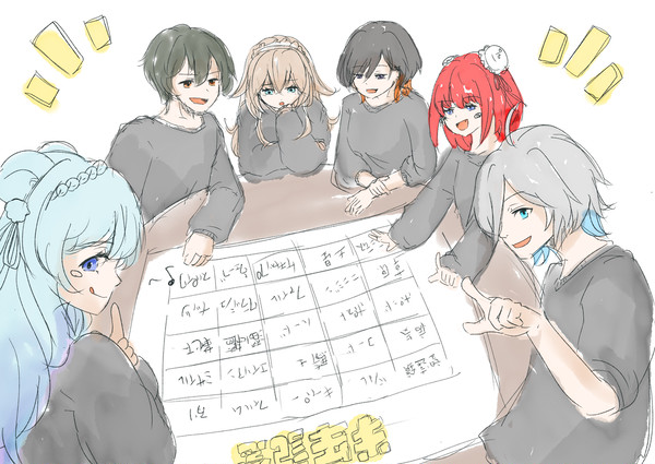 二期生半年配信落書き