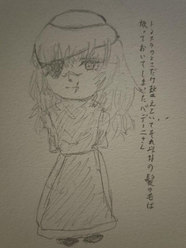 髪の毛伸びたバデーニさん