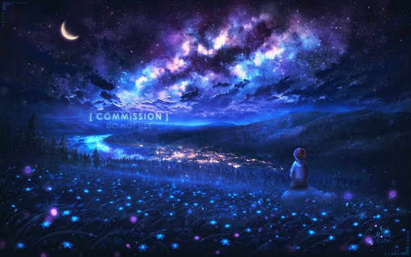 Night landscape of Colorado