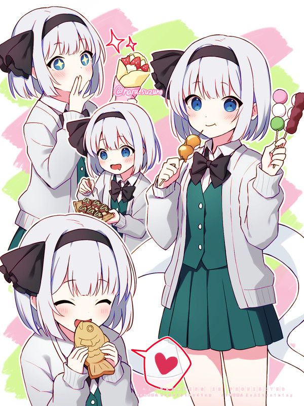 食べ歩き妖夢ちゃん🍡