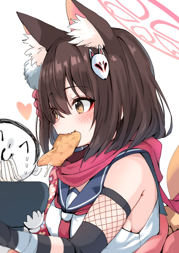 主殿！お揚げさんいただいます！