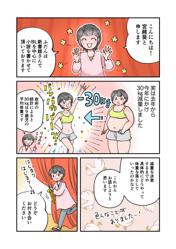 【告知】BL作家が30kg減量するまで〜あなたフォアグラですよ〜