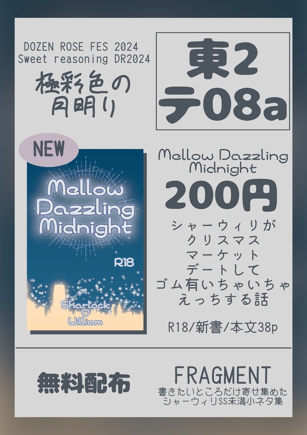 12/01 SWオンリーお品書き