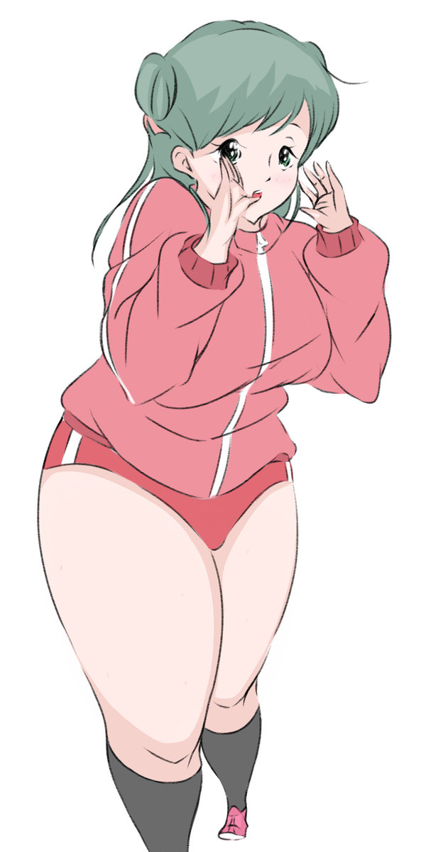 A cheering girl.