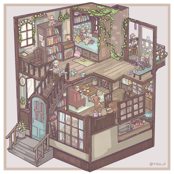 【うちの子イラスト 50】くつろぐ