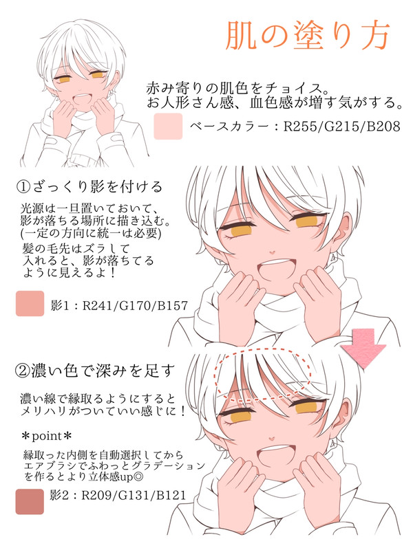 〈描き方講座〉肌の塗り方