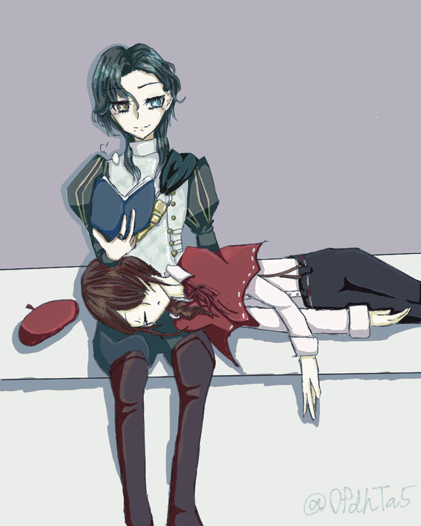 膝枕画騎
