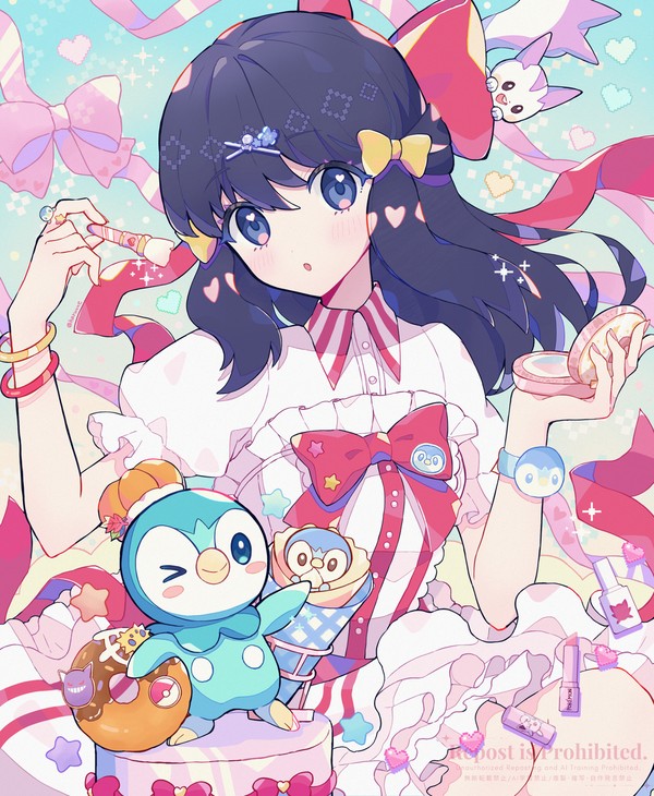 【BDSP】コンテストの準備をするヒカリ＆ポッチャマ🎀🌟✨