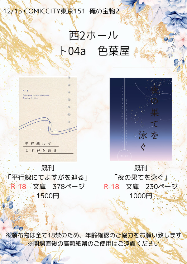 12/15 俺の宝物2 お品書き
