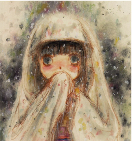雪の中の少女