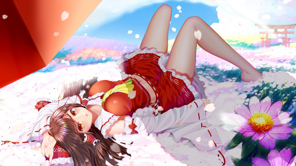 灵梦，鸟居与花