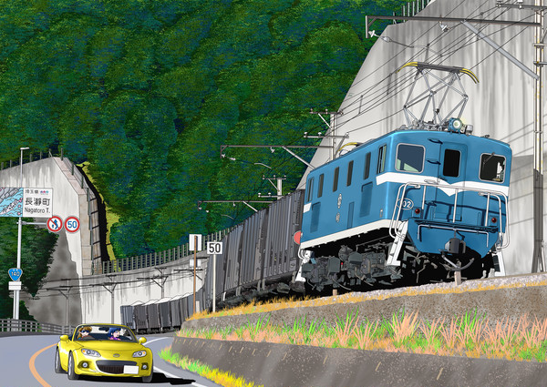 秩父鉄道貨物列車(秩父鉄道デキ100形 樋口~波久礼)